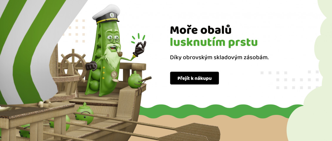 Moře obalů</br>lusknutím prstu
