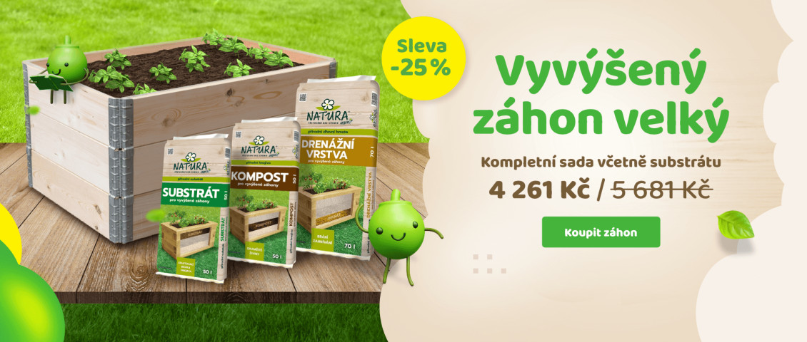 Sleva na vyvýšené záhony