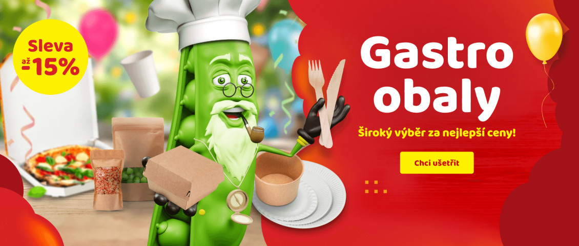 Ušetřete až 15 % s akcí na gastro obaly