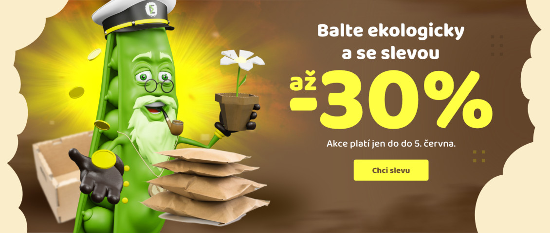 Balte ekologicky a ušetřete 30%