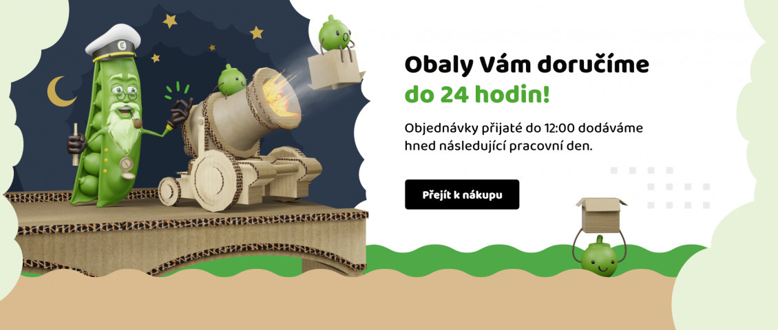 Obaly doručíme</br>do 24 hodin