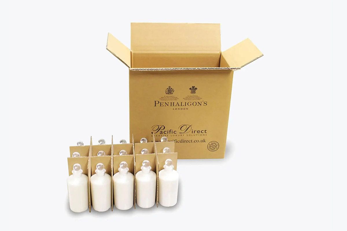 Krabice s mřížkou na flakony