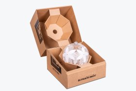 Skleněná koule v krabici na míru