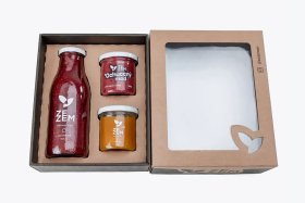 Krabice s tvarovým výsekm em na džemy a sirup