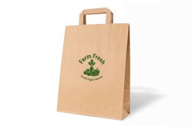 Hnědá papírová taška s vlastním potiskem