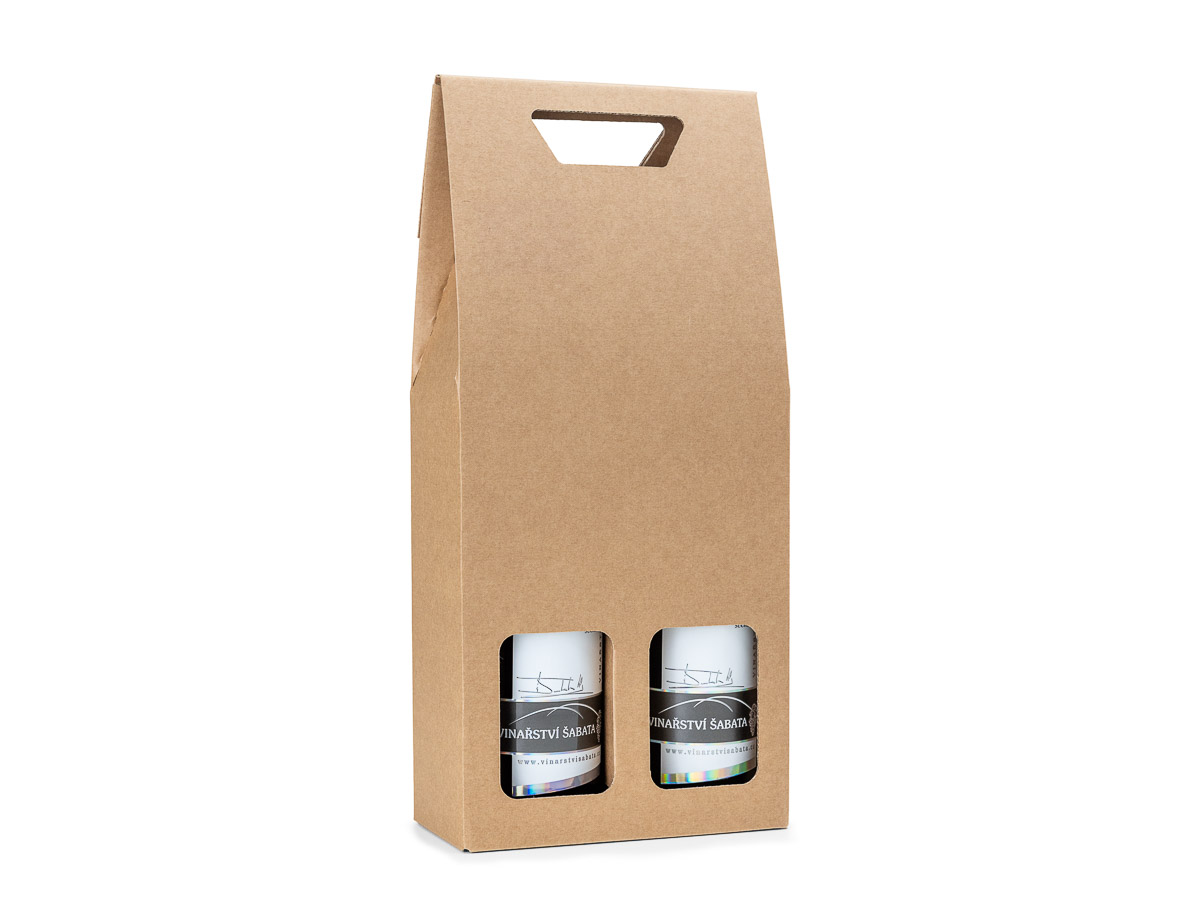 10 ks - Dárková krabice na víno, 2 lahve