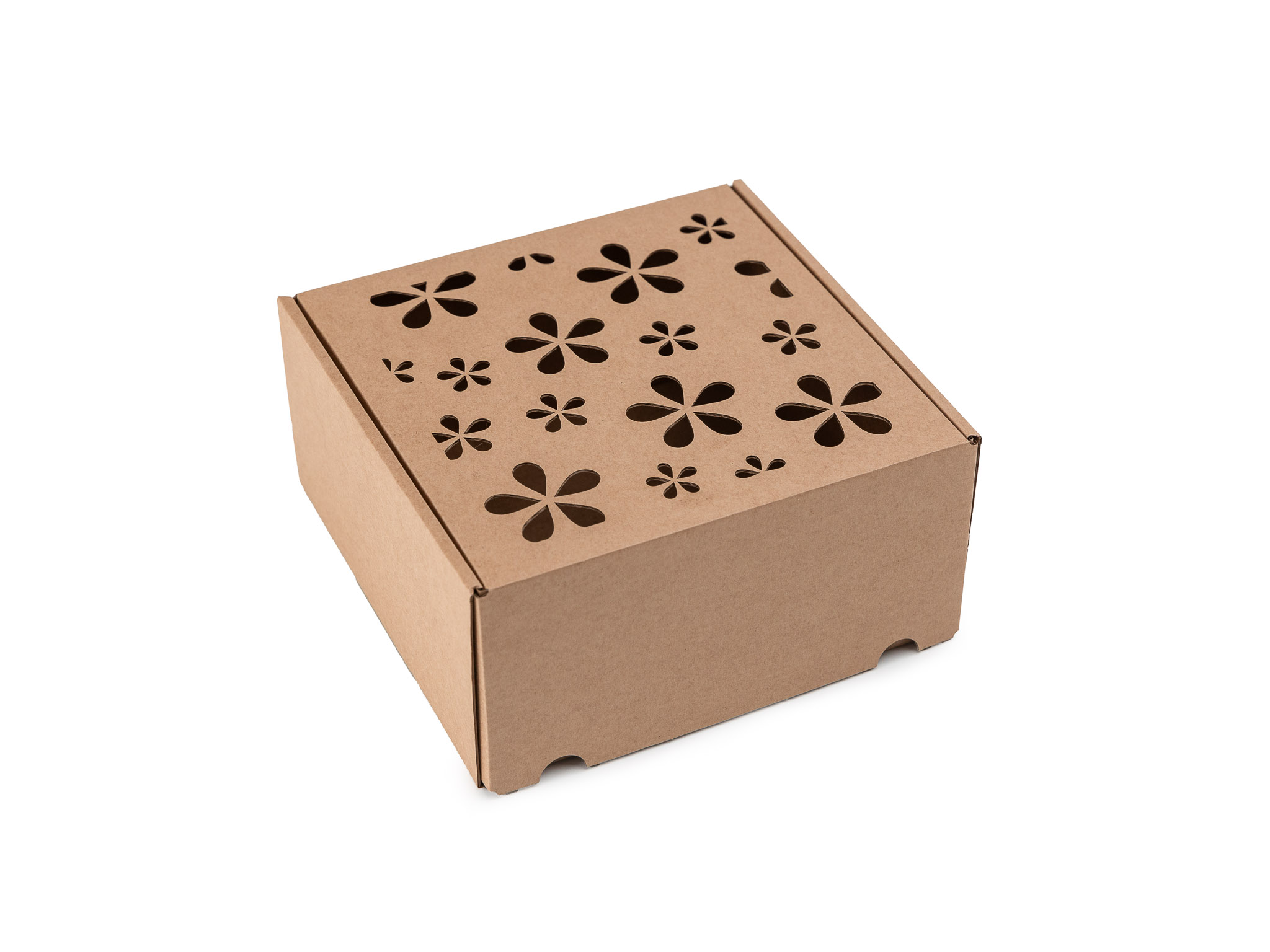20 ks - Dárková krabice s motivem květů 200x200x100