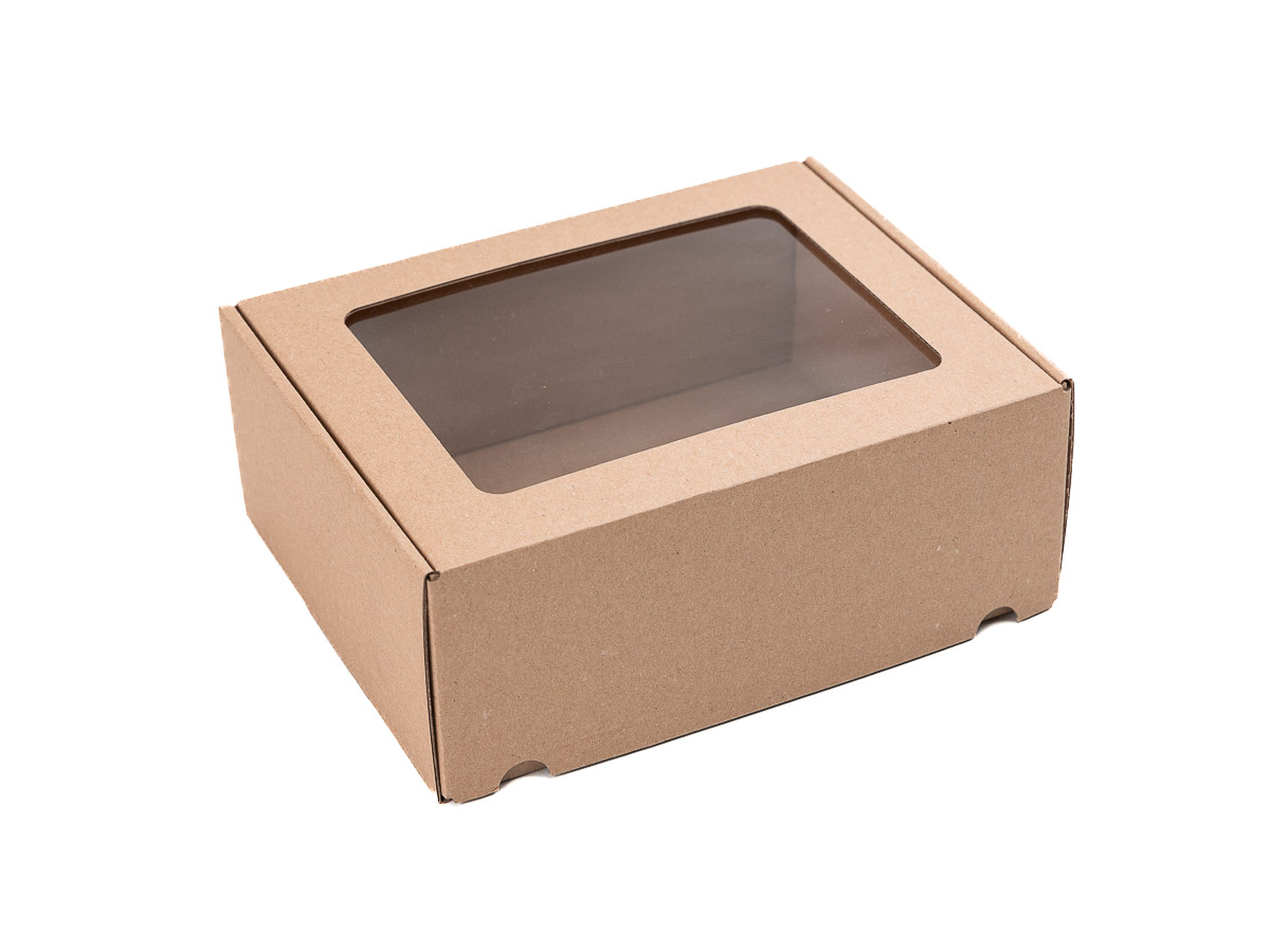 25 ks - Dárková krabice s průhledným víkem 250x200x100