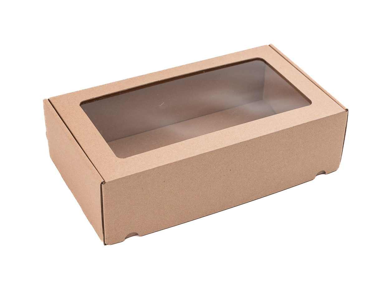 25 ks - Dárková krabice s průhledným víkem 350x200x100