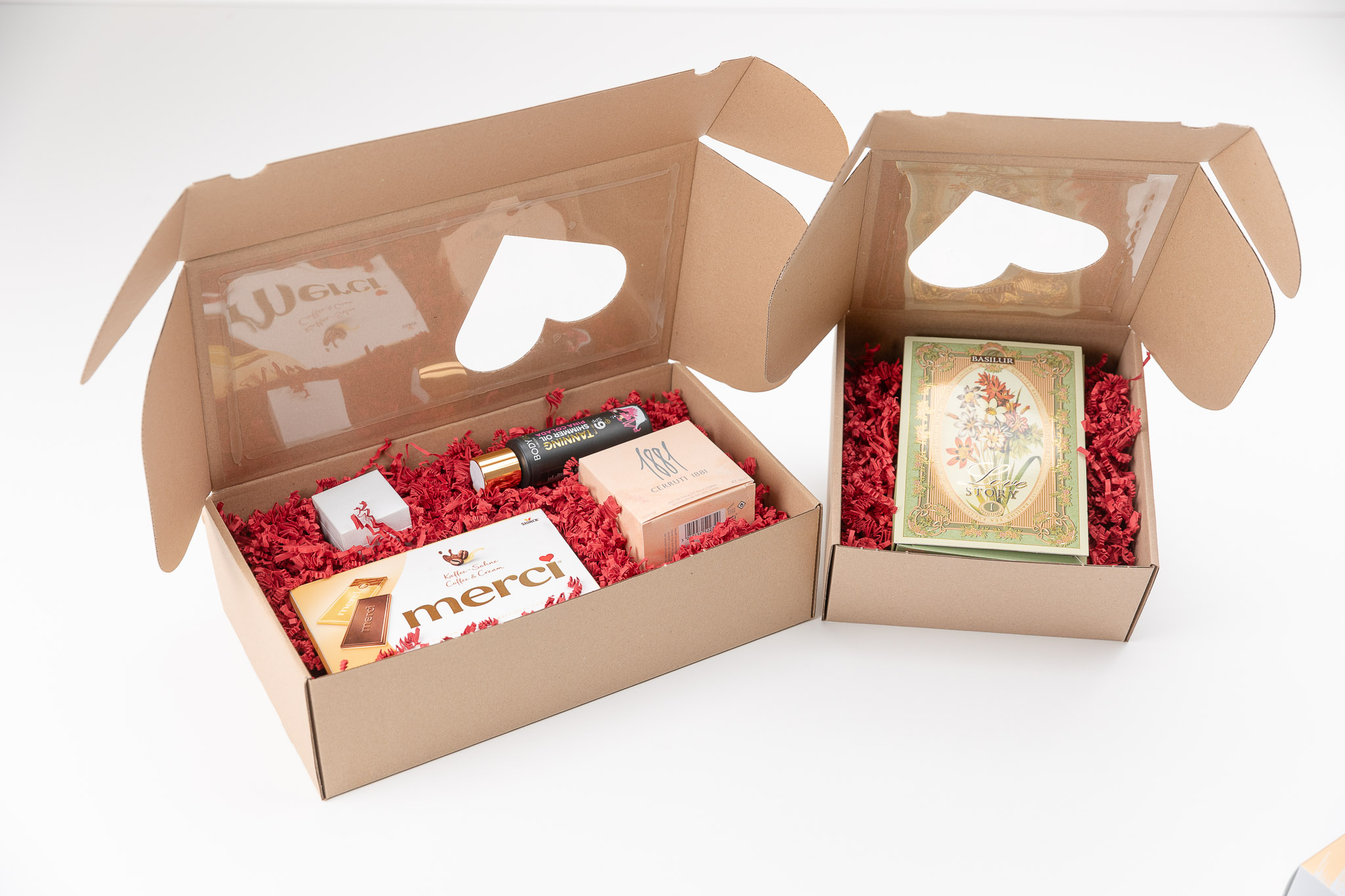 Dárkový set - 200ks malé krabice se srdcem + 1ks Sizzle Deep Red 10kg