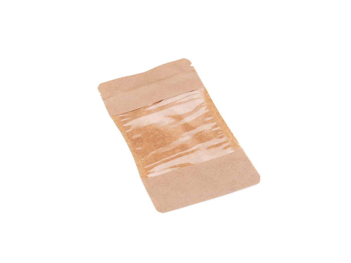 E-shop 100 ks - Doypack sáček s velkým okénkem economy 110 x 185 + 65 mm, 250 ml, PAP/OPP