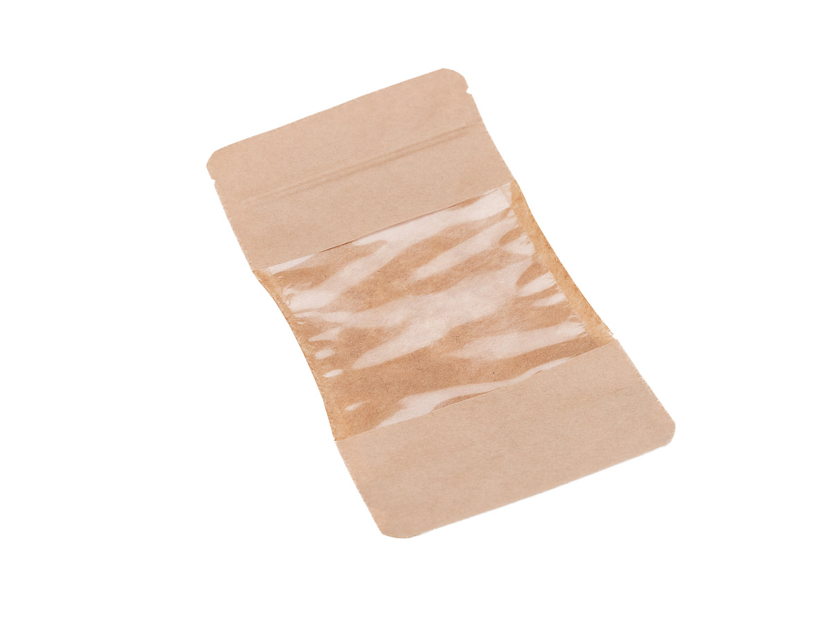 100 ks - Doypack sáček s velkým okénkem economy 130 x 225 + 70 mm, 500 ml, PAP/OPP