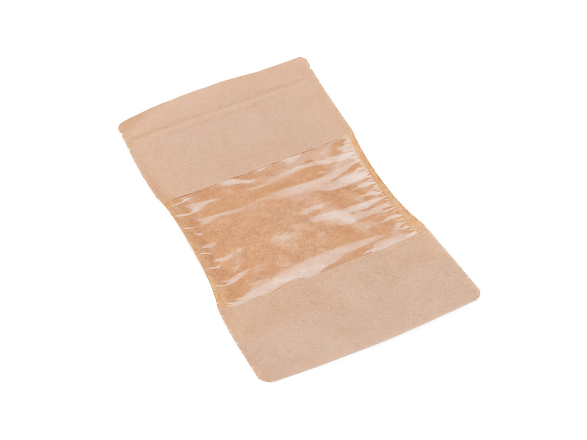 100 ks - Doypack sáček s velkým okénkem economy 180 x 290 + 90 mm, 1000 ml, PAP/OPP