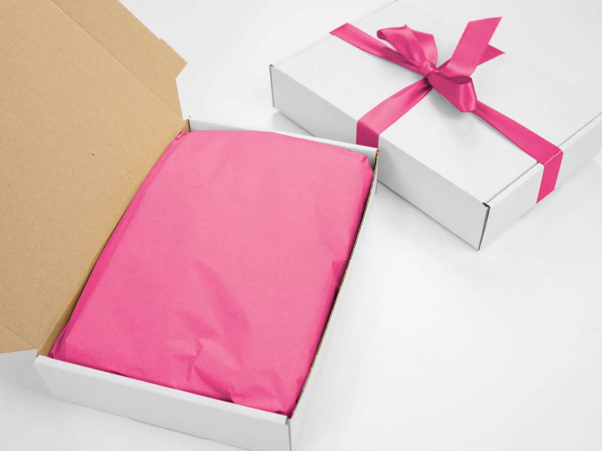 240 ks - Hedvábný papír 500x750 tmavě růžová