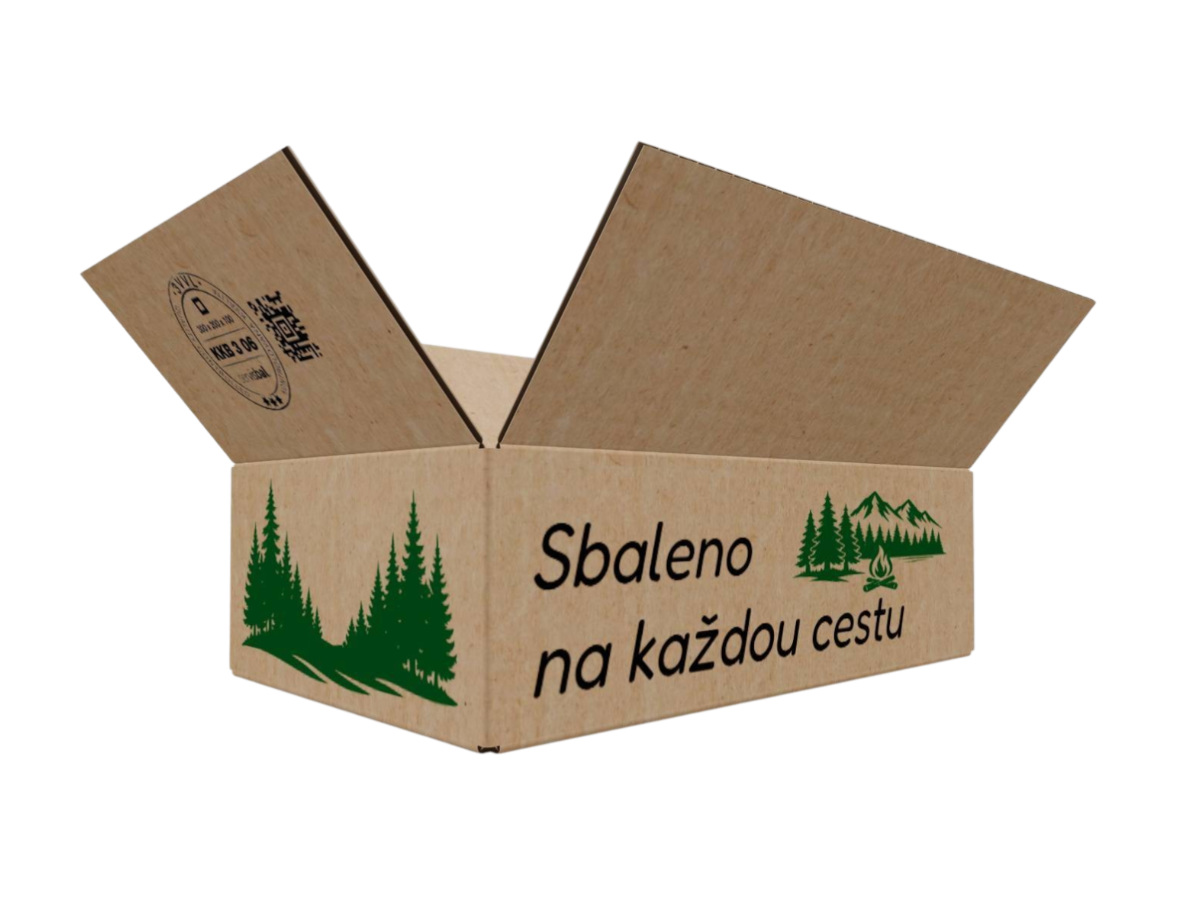 E-shop 100 ks - Kartonová krabice 300x200x100 3VVL klopová, digitální tisk