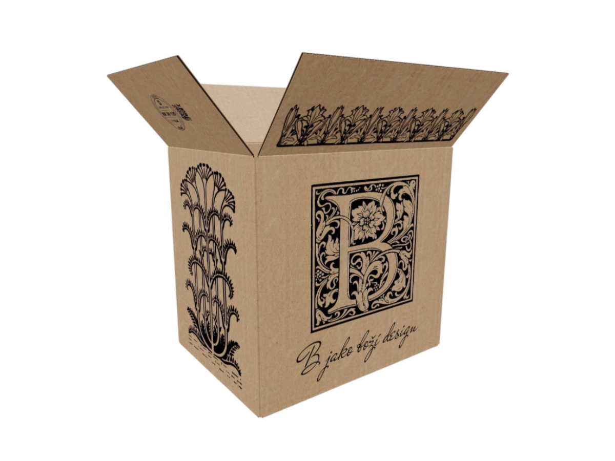 E-shop 100 ks - Kartonová krabice 360x270x340 3VVL klopová, digitální tisk