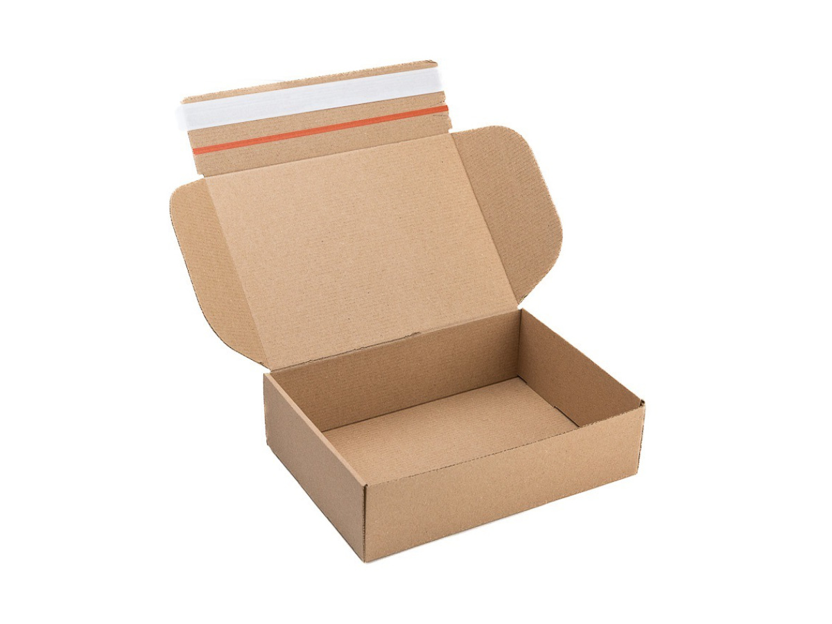 20 ks - Krabice poštovní hnědá 264x194x76 s lepicí a odtrhávací páskou