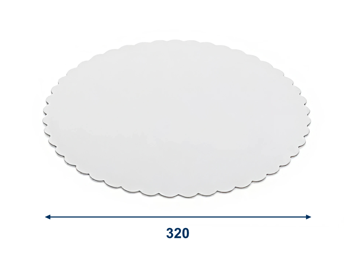 100 ks - Lepenková podložka pod dort bílá O32cm