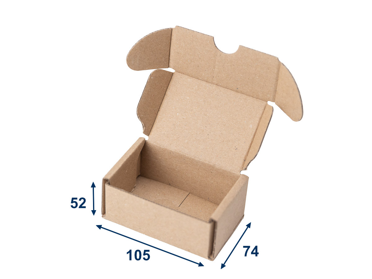 50 ks - Minikrabice/krabička 105x74x52 3VVL hnědá