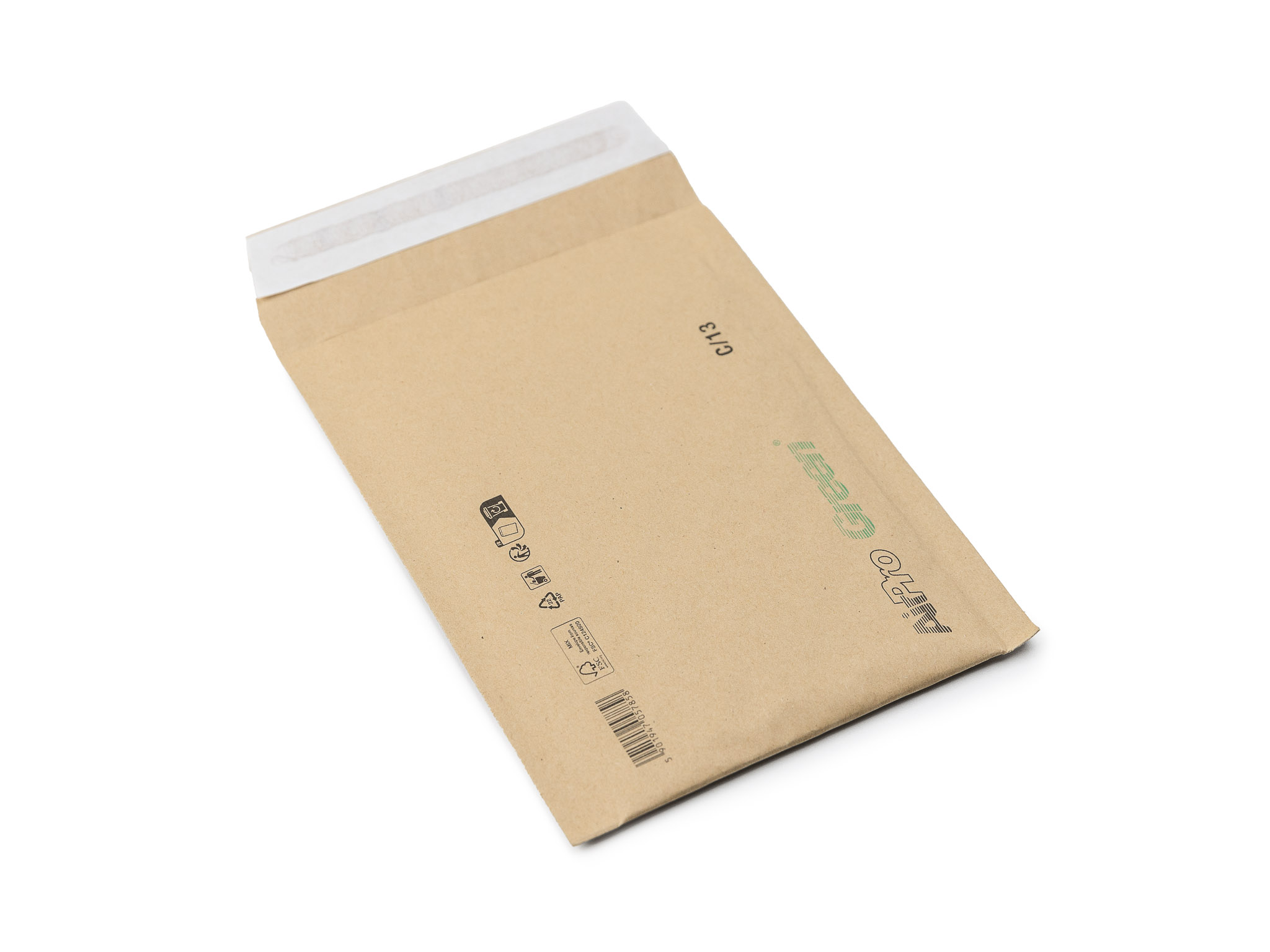 100 ks - Obálka papírová protinárazová 170x215mm s výplní, samolepicí, hnědá