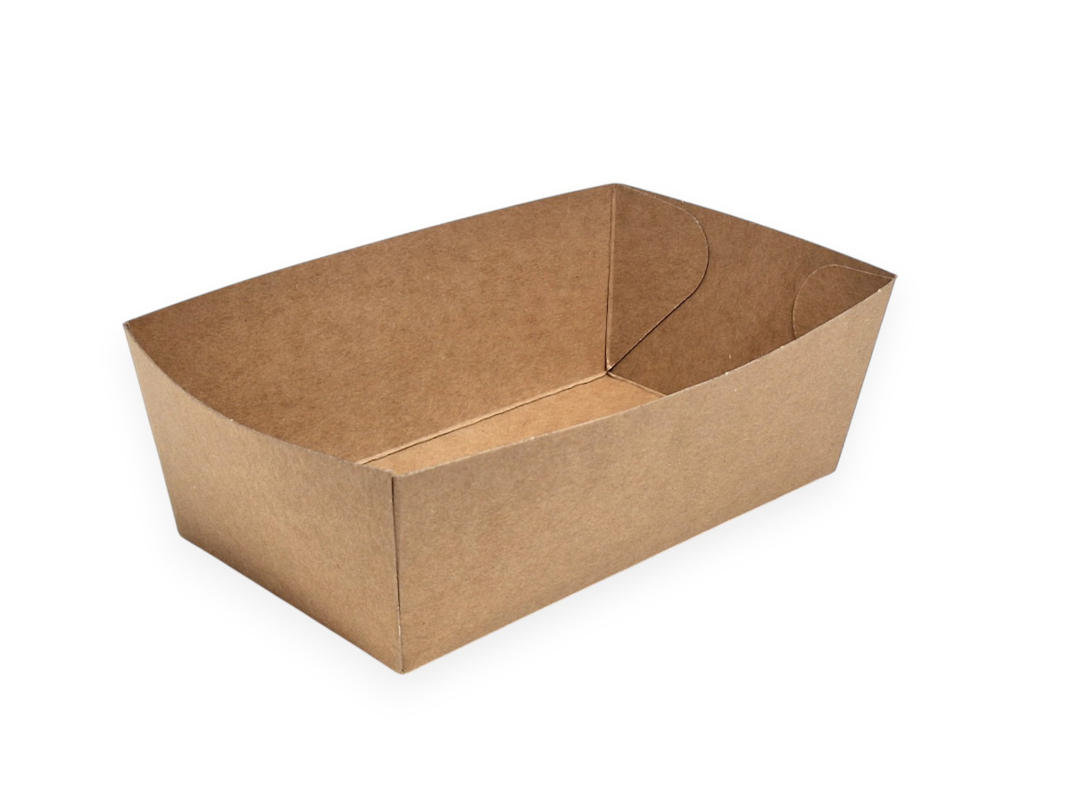 400 ks - Papírová miska kraft 165 x 90 x 60 mm 1000 ml