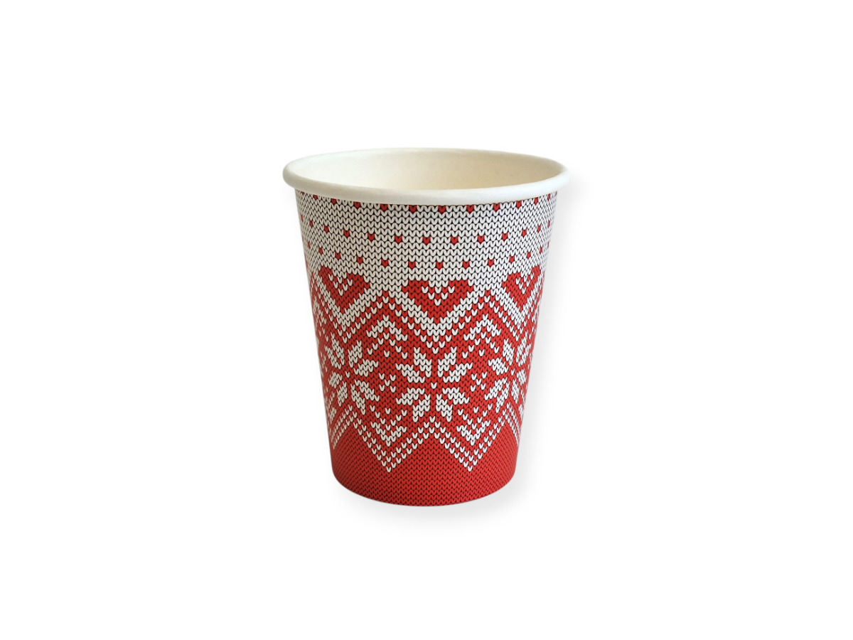 E-shop 1000 ks - Papírový kelímek zimní období 280 ml, průměr 80 mm (0,2L/8oz)