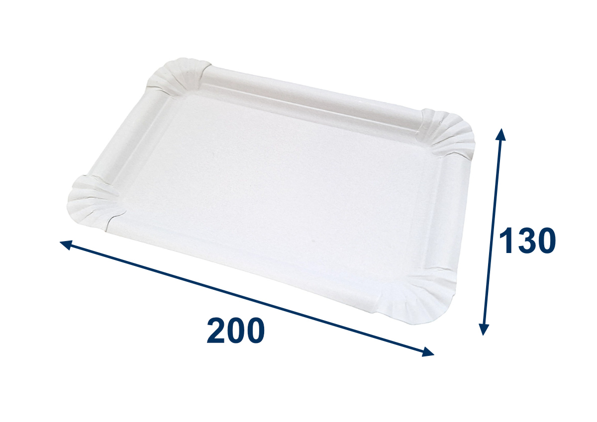 1000 ks - Papírový tácek bílý 130x200mm