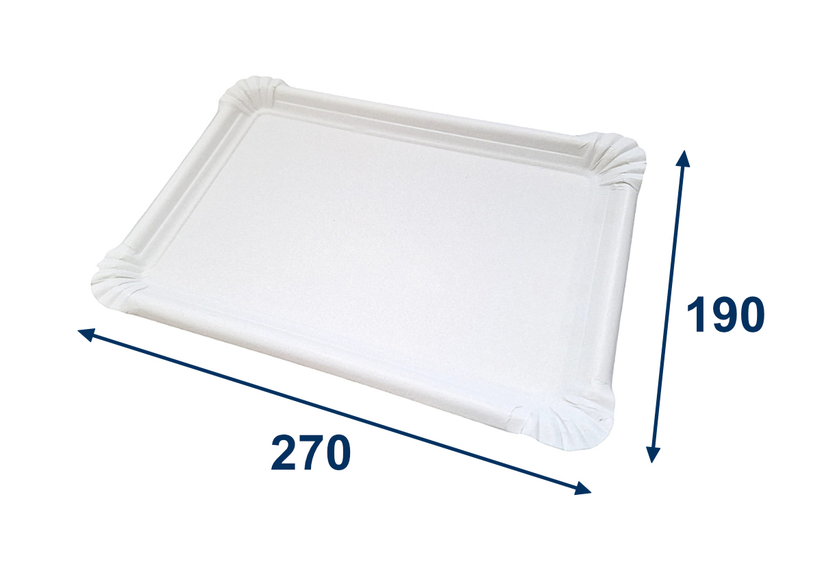E-shop 500 ks - Papírový tácek bílý 190x270mm