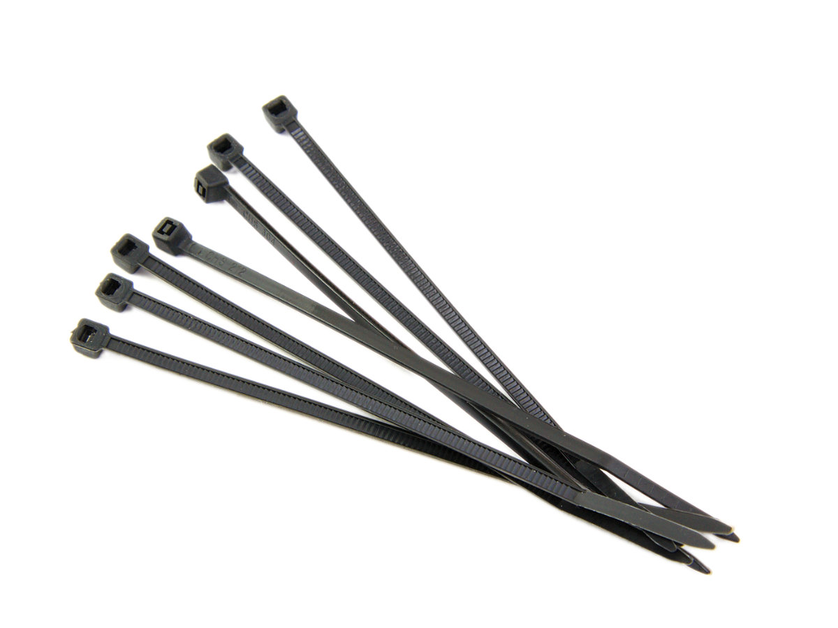 E-shop 100 ks - Páska stahovací 4,8 x 370 mm černá