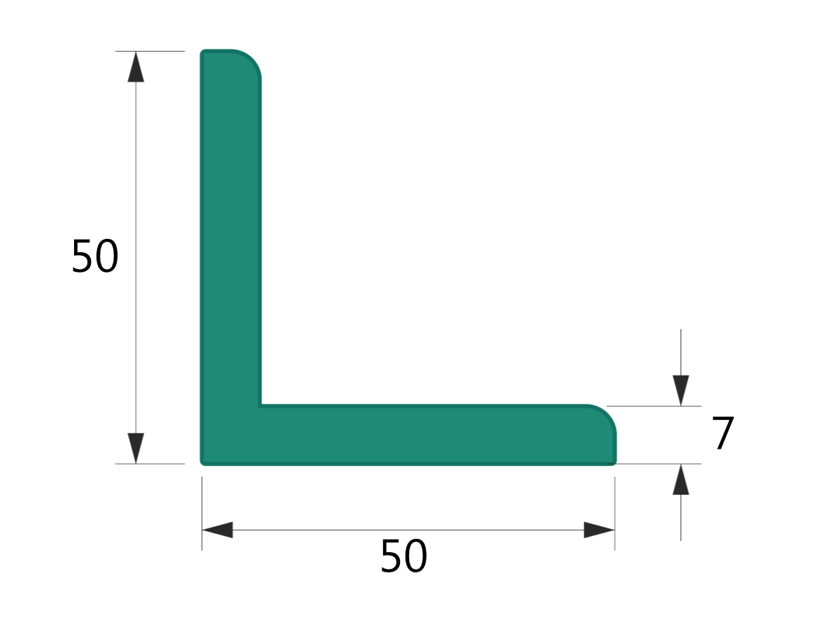 E-shop 10 ks - Pěnový polyetylén Profil L50x50 (1ks=2bm)