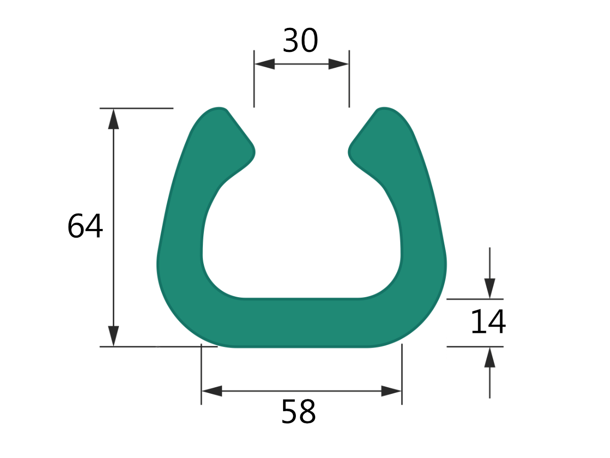 E-shop 10 ks - Pěnový polyetylén Profil U FIX 60 (1ks=2bm)