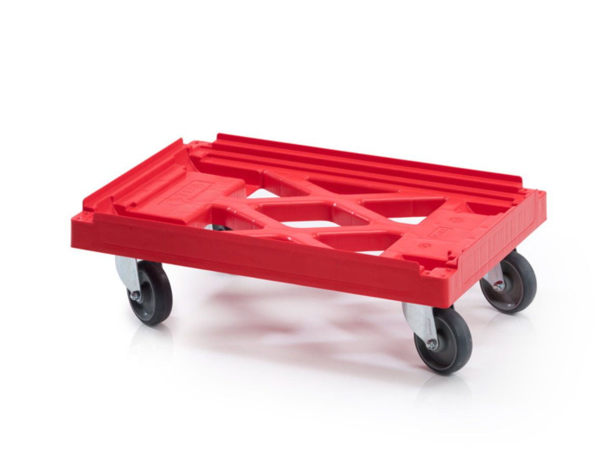 Podvozek na plastové přepravky STANDARD, 4 otočná kola