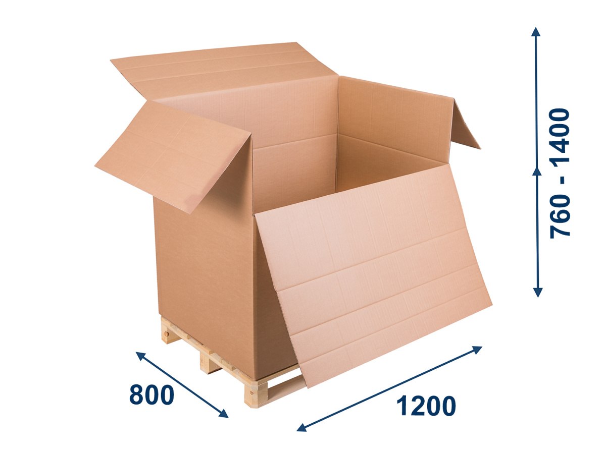 10 ks - Přepravní EUROBOX 1200x800x1100 5VVL variabilní výška