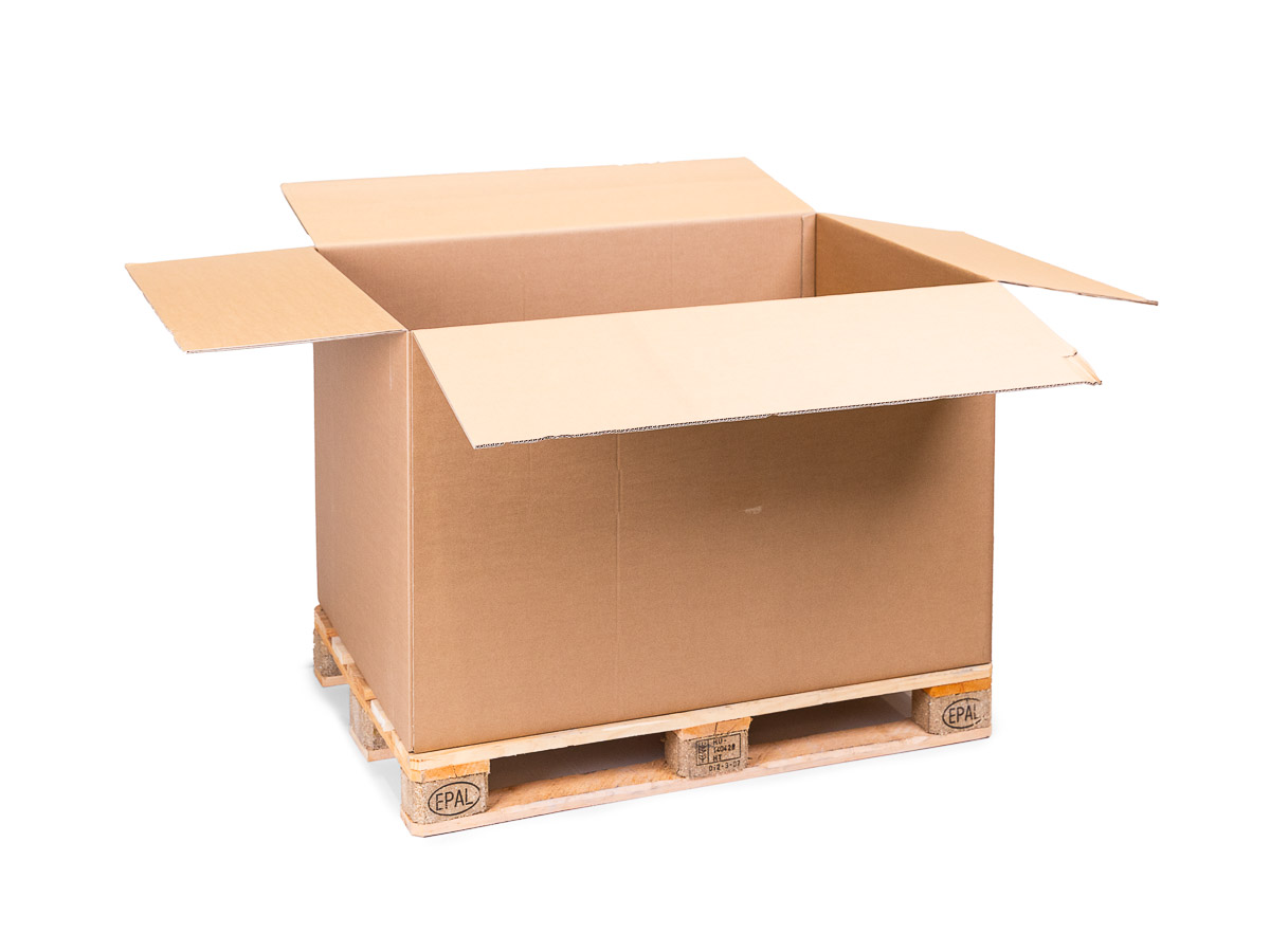 10 ks - Přepravní EUROBOX 1200x800x800 5VVL se skládaným dnem