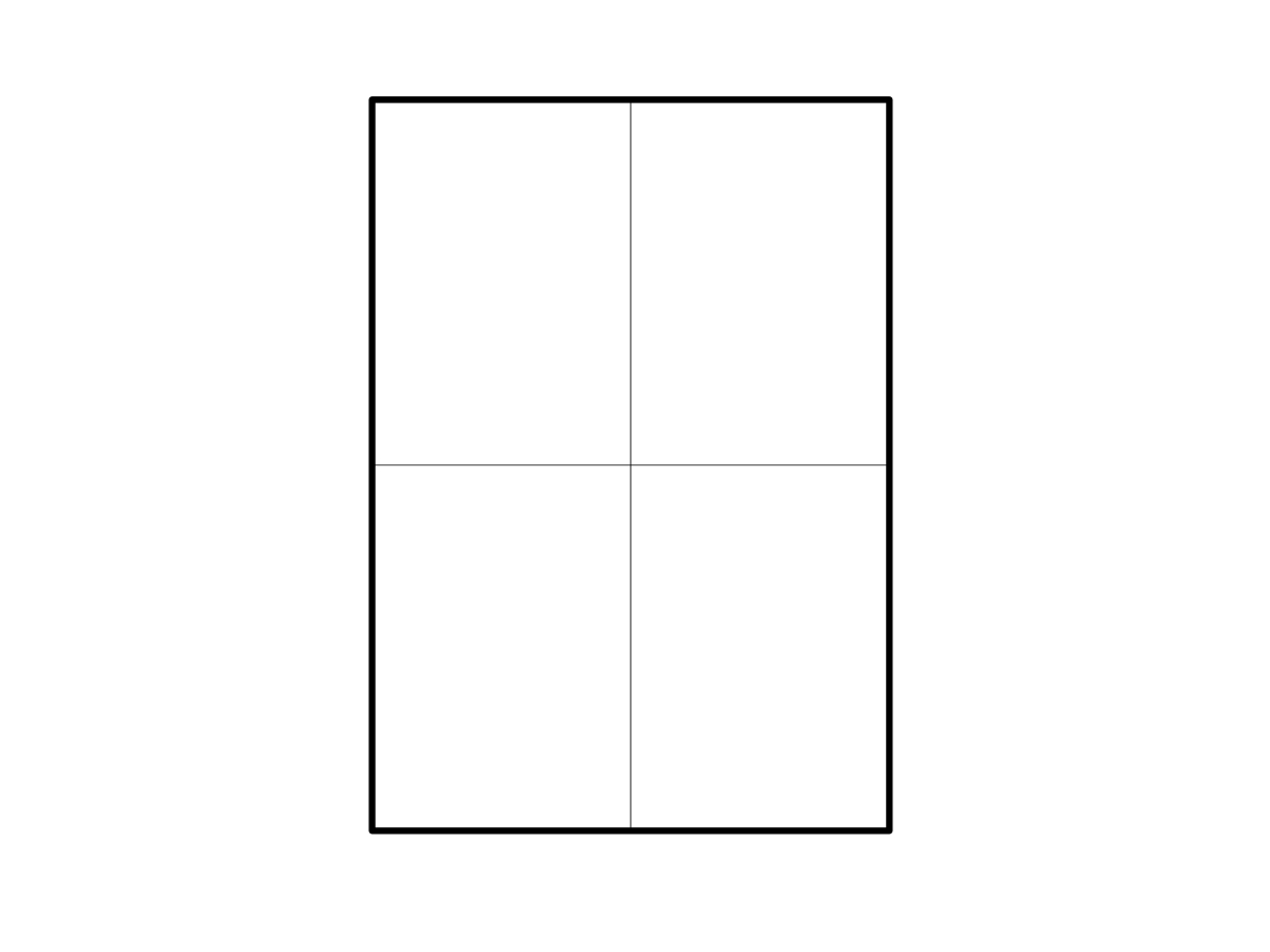 100 ks - Samolepící bílé matné etikety 105x148,5 mm, 4 ks na A4