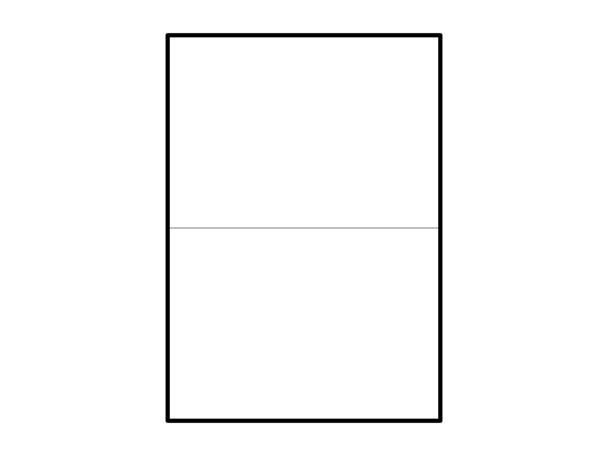 E-shop 100 ks - Samolepící bílé matné etikety 210x148,5 mm, 2 ks na A4