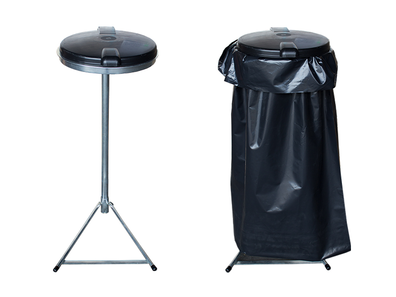Stojan na pytle na odpad s víkem