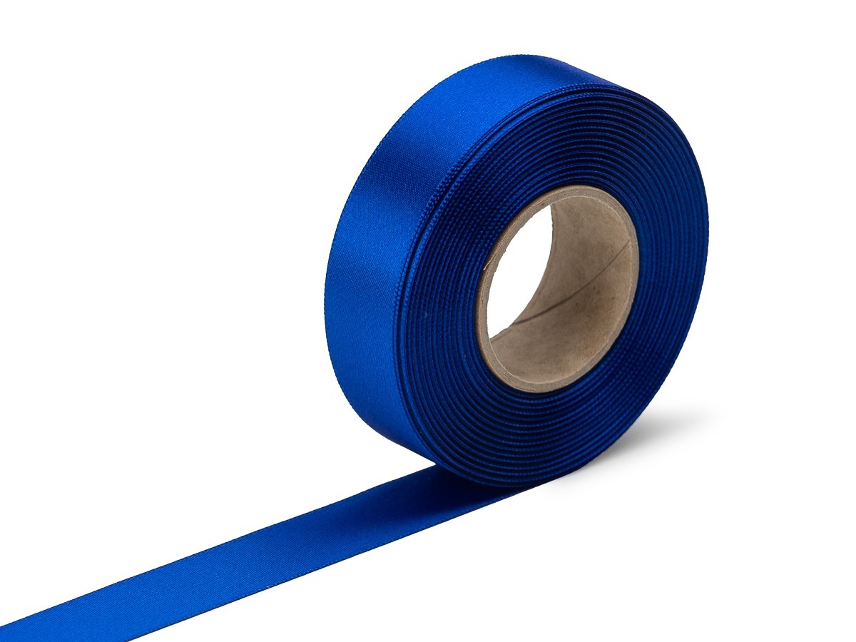 Stuha atlasová modrá, šíře 24 mm