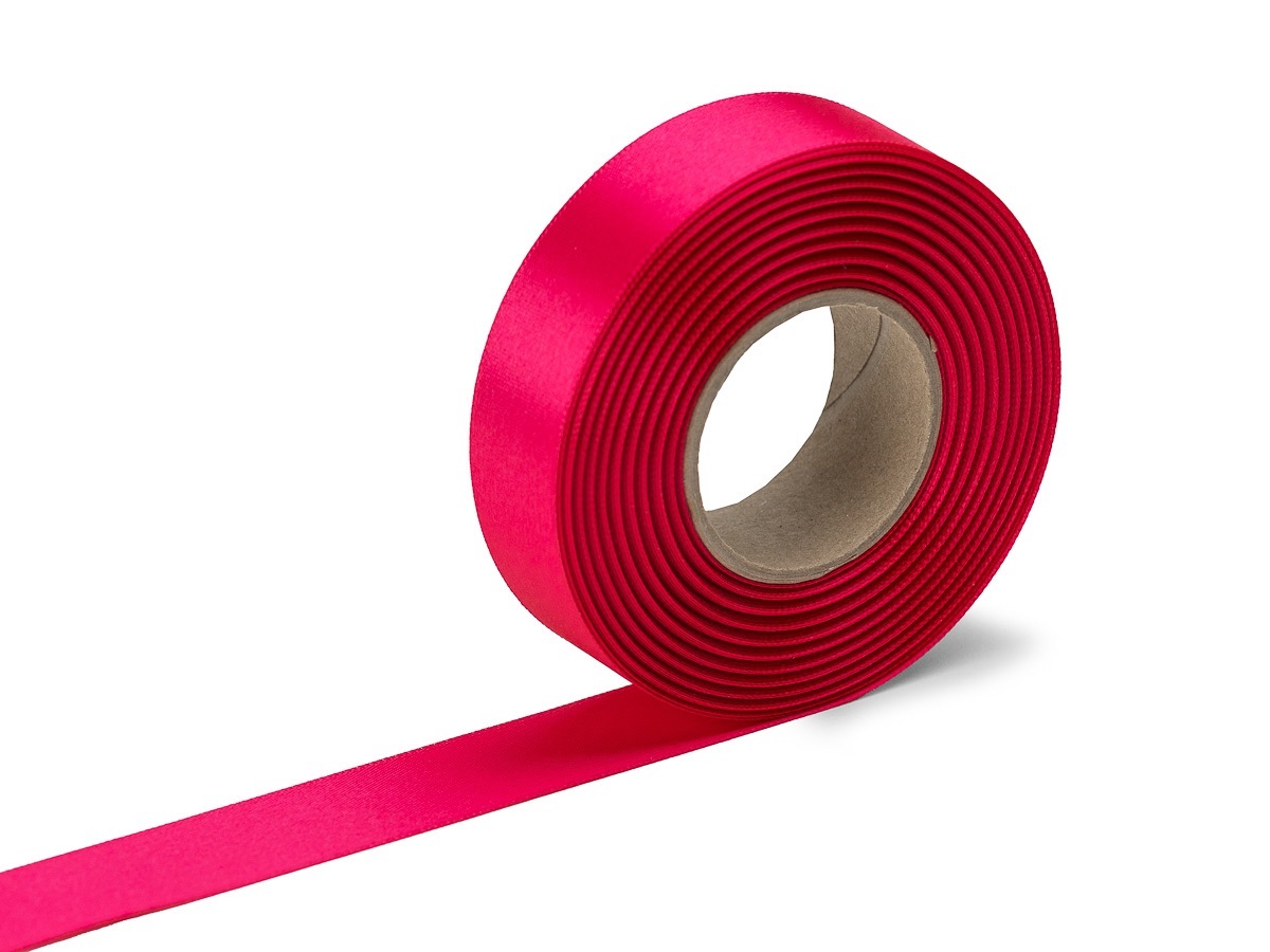 Stuha atlasová růžová, šíře 24 mm