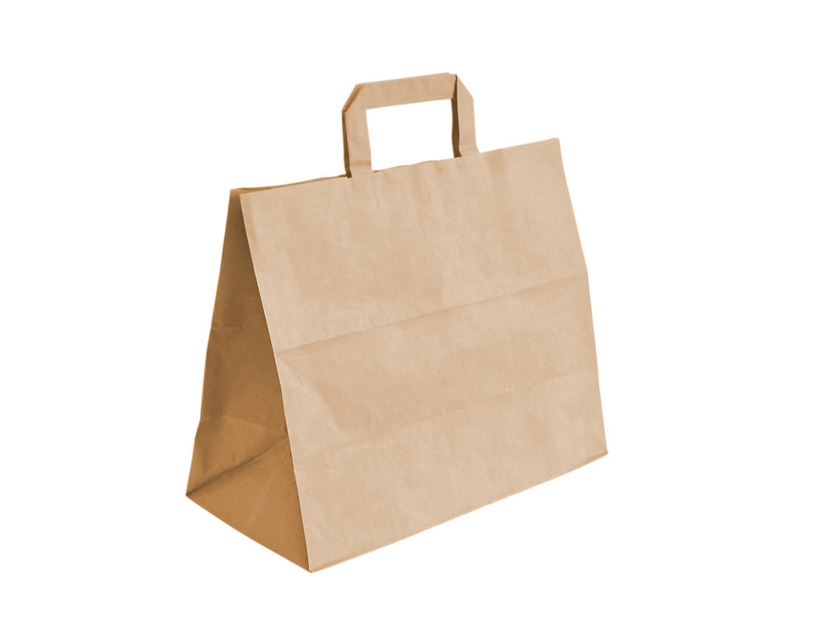 E-shop 250 ks - Taška papírová 320x160x270 na menuboxy, plochá držadla
