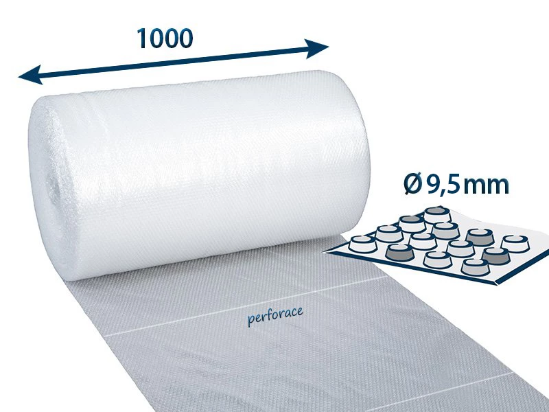 Bublinková fólie v roli šíře 1000 mm perforovaná - 001