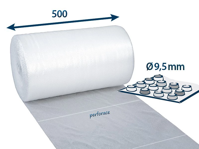 Bublinková fólie v roli šíře 500 mm perforovaná - 001