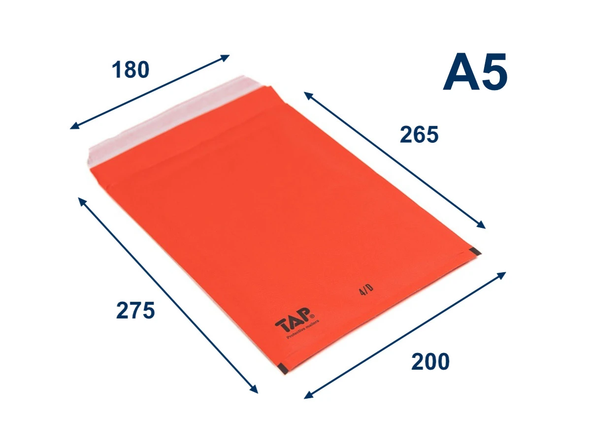 Bublinková obálka D, červená - 001