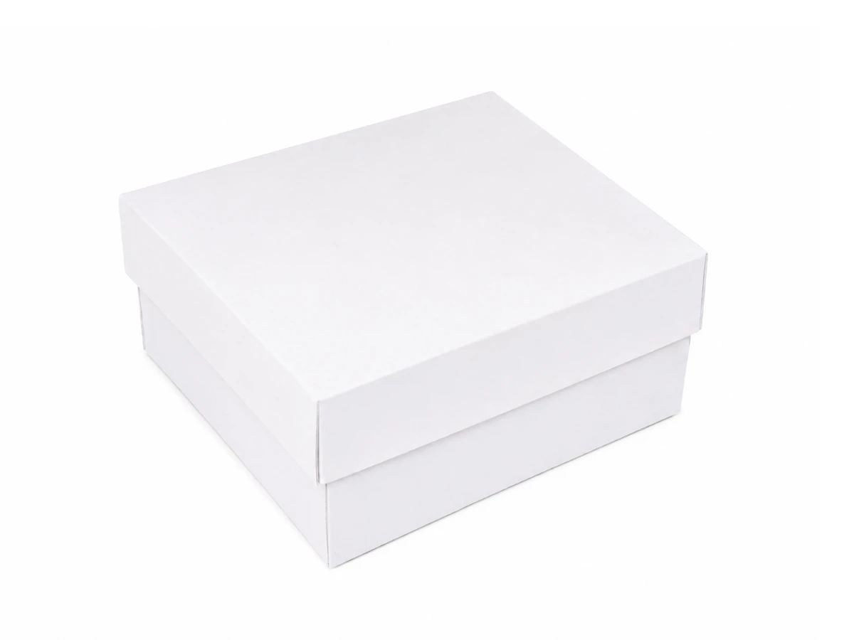 Dárková krabice dno + víko 225x200x100 bílo-hnědá - 002