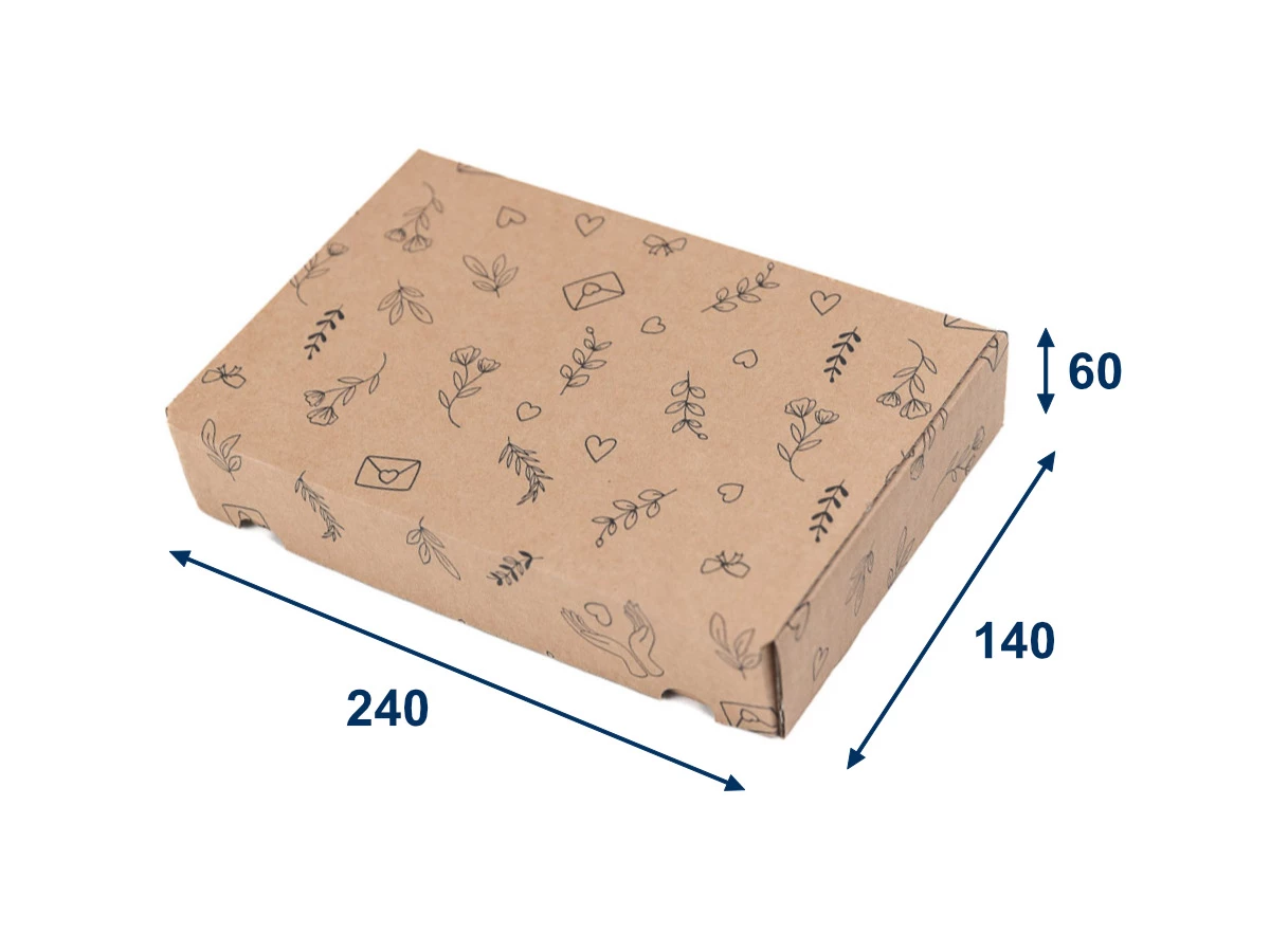 Dárková krabice s potiskem 240x140x60 mm - 001