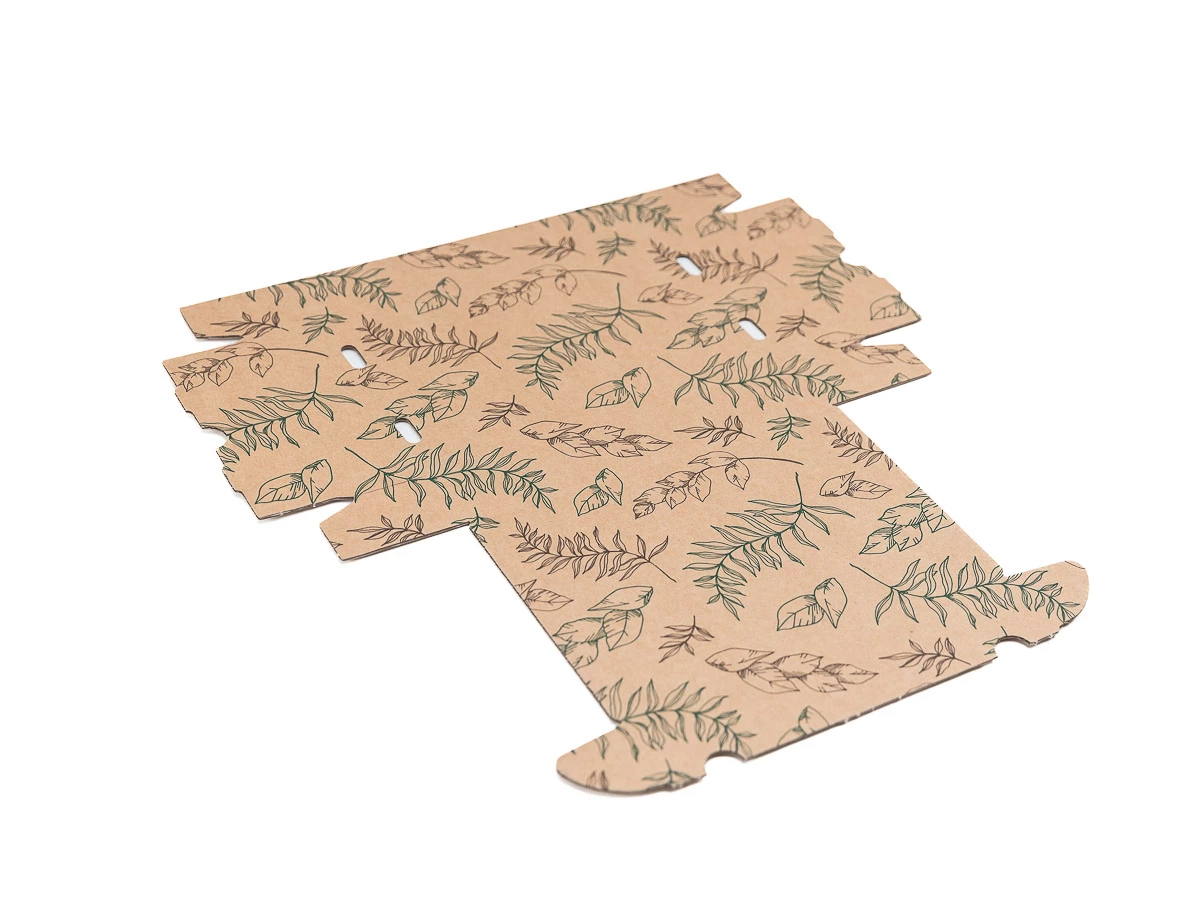 Dárková krabice s potiskem listů 220x150x42 mm - 002