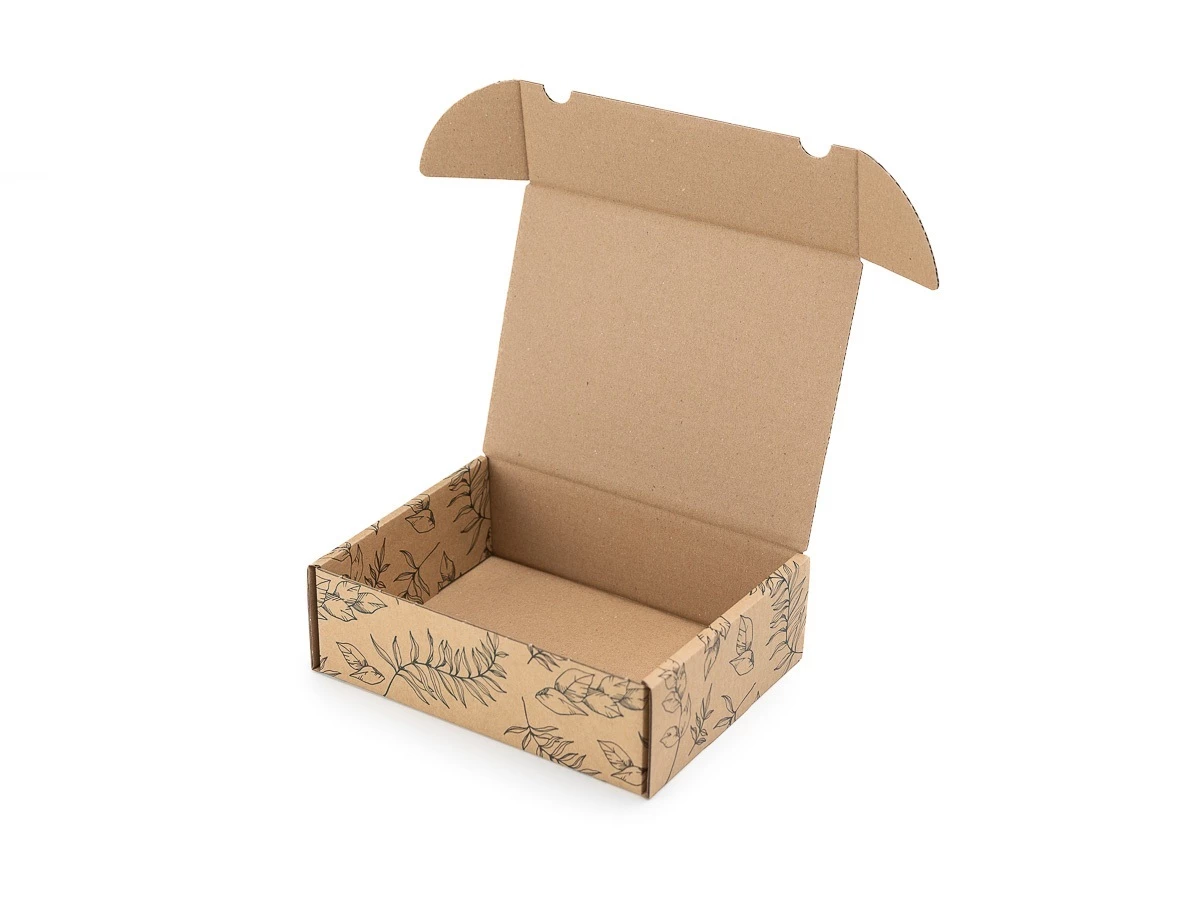 Dárková krabice s potiskem listů 245x185x75 mm - 003