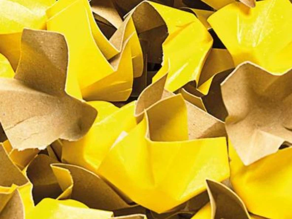 Fixační tělíska papírová, chipsy 400l žlutá-hnědá - 001