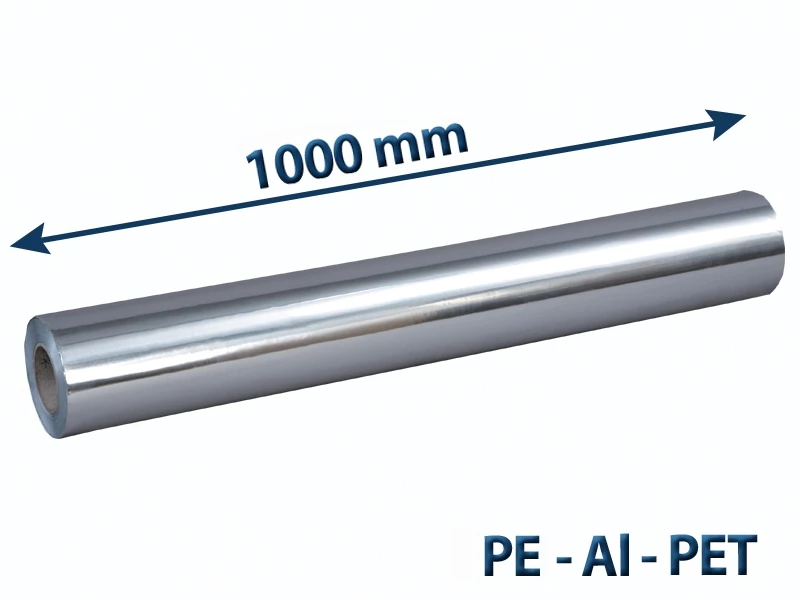 Fólie bariérová ALU PLL 128 1000/100m, PET 15my+ALU 12my+HD/LLDPE 75my bez tisku - 001