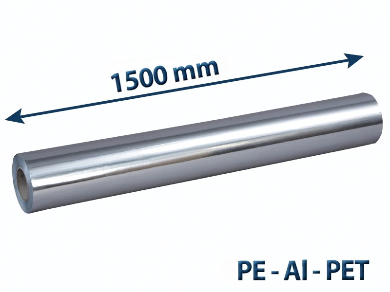 Fólie bariérová ALU PLL 128 1500/100m, PET 15my+ALU 12my+HD/LLDPE 75my bez tisku - 001